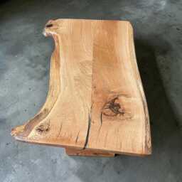 Handmade Rustic Solid Burr Oak Live Edge Coffee Table - Packed With Character - thumbnail 3