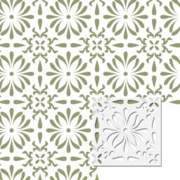 Wall Moroccan Reusable Tile Stencil T0062 For Diy Decor Furniture Floor Craft - thumbnail 4