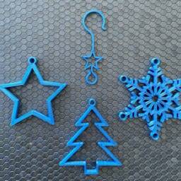 3X Mixed Ornaments For Christmas Tree Xmas Hangers Baubles Decorations - thumbnail 2