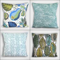 Green Bamboo Leaf Cushion Cover, Abstract Botanical Pattern With Zip, 40cm To 50cm Square Sizes Handmade By Vivid Shades - thumbnail 4