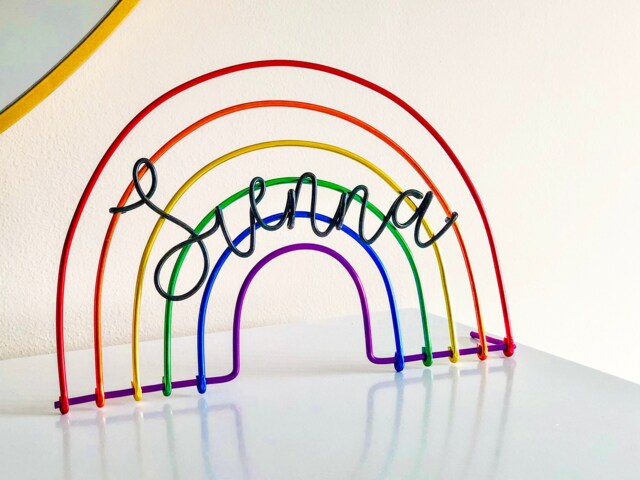 Personalised Wire Rainbow - Words Baby Room Sign New Gift Nursery D??cor - image 1