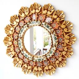 "Peruvian Mirrors ""Ivory Shell 40cm"