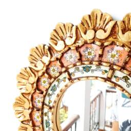 "Peruvian Mirrors ""Ivory Shell 40cm" - thumbnail 2