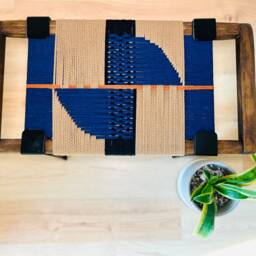 Hand-Woven Entryway Bench Mcm Style End Of Bed & Mudroom Seating - Custom-Made, Multiple Sizes - thumbnail 4