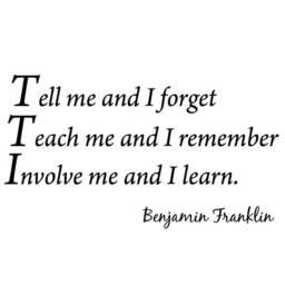 Tell Me & I Forget, Teach Remember, Involve Learn, Benjamin Franklin Wall Decal Educational Quote Vwaq-6971-V1 - thumbnail 2