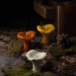 Mushroom Candles, Decoration, Autumn Decor, Home Beeswax Gift For Mom, Friend, Forest Candle - thumbnail 2