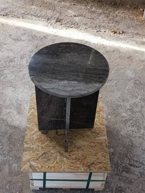 Handmade Brown Marble Side Table Italian Model End Table - image 1