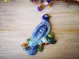 Portuguese Ceramic Dove Of Madeira/Figurine Majolica Pottery - thumbnail 1