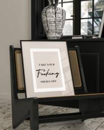 Take Your Fking Shoes Off Funny Wall Art Sweary Rude Prints, Home Decor, Living Room Art, Bedroom Prints, Kitchen Prints , A5, A4, A2, A1 50x70cm - thumbnail 1