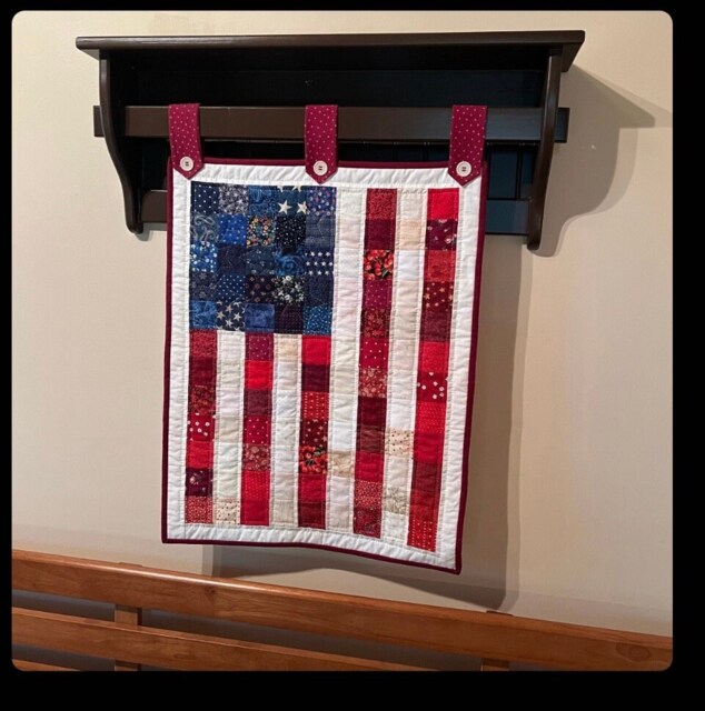 Blanket Holder, Wall Hanging Wood Quilt Rack, Black Towel Holder With Shelf - image 1