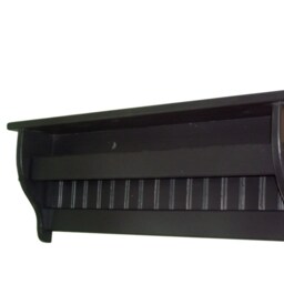 Blanket Holder, Wall Hanging Wood Quilt Rack, Black Towel Holder With Shelf - thumbnail 3
