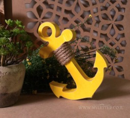 Freestanding Anchor, Nautical Wood Anchor, Wooden Anchor Home Decor, Beach Party Nautical Room, Stand Alone - thumbnail 1