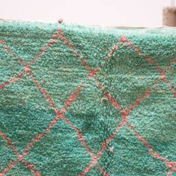 Green Boujaad Wool Rug Custom Moroccan Home Decor - thumbnail 3
