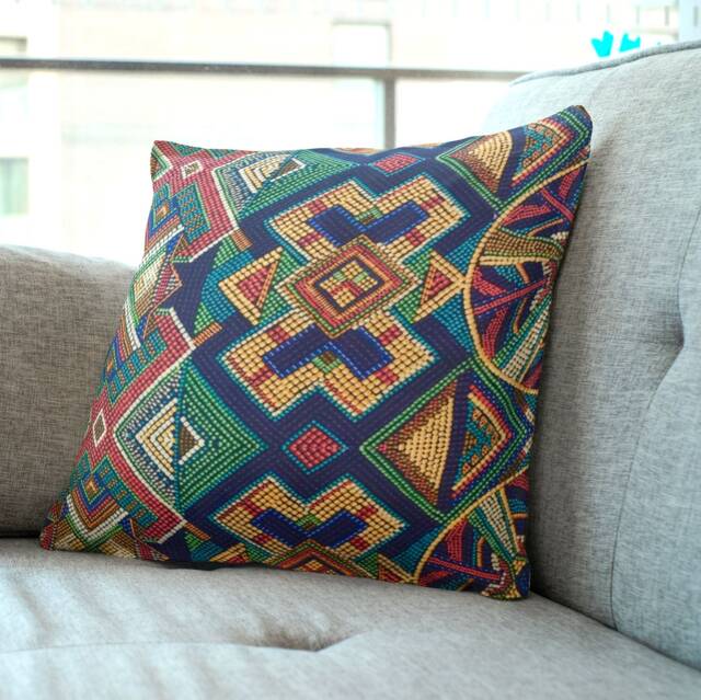 Mexican Multicoloured Cushion Covers - Ethnic Fabric Throw Pillow 18 - image 1