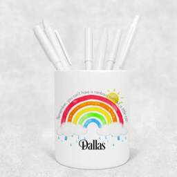 Personalised Rainbow Pencil Pen Pot , Birthday Gift, Ideal Gift - thumbnail 3
