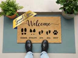 The Whole Pack - Personalized Dog Name Doormat Custom Welcome Rug - thumbnail 1