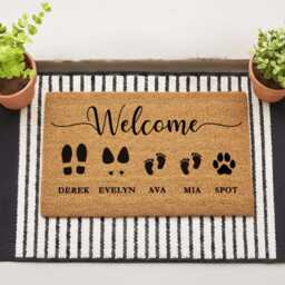 The Whole Pack - Personalized Dog Name Doormat Custom Welcome Rug - thumbnail 2