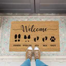 The Whole Pack - Personalized Dog Name Doormat Custom Welcome Rug - thumbnail 3