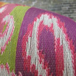 3Bm Designer Pillow Cover Lumbar - Bright Tapestry Ikat Multi - thumbnail 2