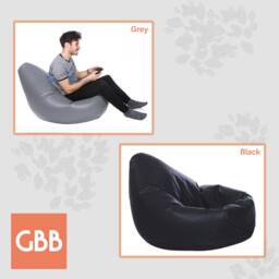 Faux Leather Hi-Back Gamer Bean Bag Chair Handmade in UK - thumbnail 3
