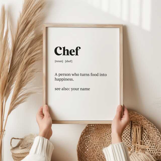 Chef Gift - Personalised Wall Art Cook Female Male - image 1