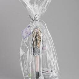 Ceramic Figurine Lady Clay Sculpture Art Doll Keepsake Box Men Best Proposal Gift For Girlfriend Black Dress Blonde Girl Statue - thumbnail 4