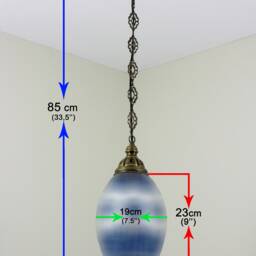 Handmade Turkish Mosaic Lamp - Kitchen Island Pendant Light - thumbnail 3