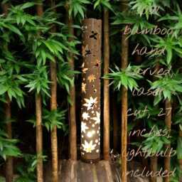 Maple Leaf Bamboo Lamp Handmade Japanese-style Ambient Lighting - thumbnail 4