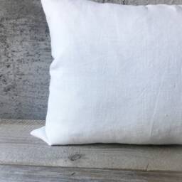 stonewashed Linen Pillow Case in Luxury Off White/ Linen Cushion Cover Cream White With Hidden Zipper/Decorative Pillow/ - thumbnail 3