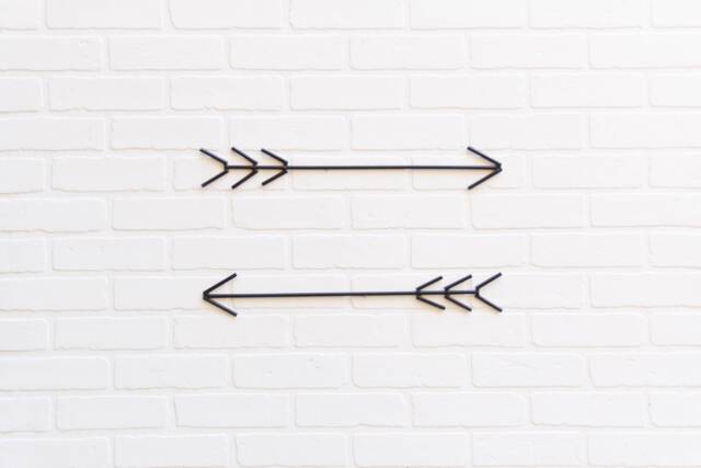 Metal Arrow Line Art Wall Hanging Farmhouse Indian Scandinavian Mexican Bohemian Minimal Decor Boho - image 1