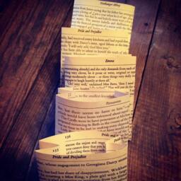 5 Jane Austen Luminaries, Custom Book Page Lanterns, Luminary Bags, Art, Decor, Austen, Club - thumbnail 2