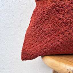 Plush Chenille Pillow Cover Solid Color Custom Size Accent Cushion - All Duties Paid Usa - thumbnail 4