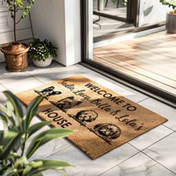 Coir Pet Doormat For Home - Gift For Dog Parents Custom Front Door Welcome Mat Cute Funny Lover - thumbnail 1
