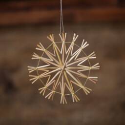 Christmas Tree Decoration Set Of 4 Handmade Natural Straw Ornaments - thumbnail 4