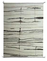 Hand-Knotted Moroccan Beni Ourain Rug, 100% Natural Wool, Modern Berber Carpet For Living Room - thumbnail 1