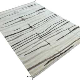 Hand-Knotted Moroccan Beni Ourain Rug, 100% Natural Wool, Modern Berber Carpet For Living Room - thumbnail 3