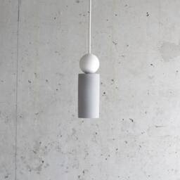 Handmade Concrete Pendant Light Modern Plaster Sphere Lamp - thumbnail 3