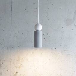 Handmade Concrete Pendant Light Modern Plaster Sphere Lamp - thumbnail 2