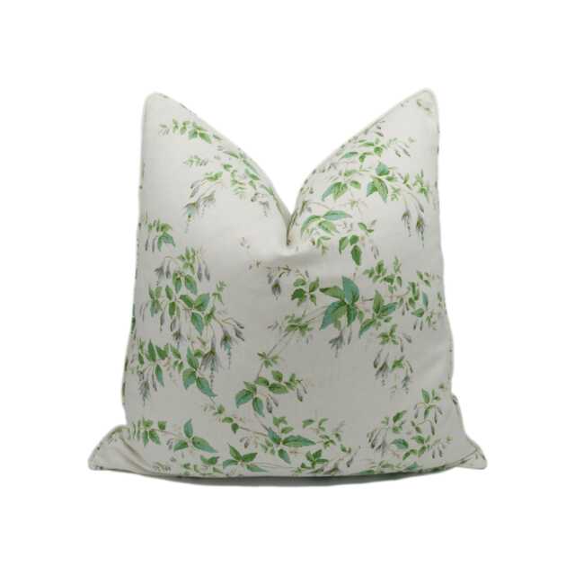 Colefax & Fowler - Fuchsia Silver/Leaf Delicate Floral Designer Cushion Cover Handmade Throw Pillow Luxury Home D??cor - image 1