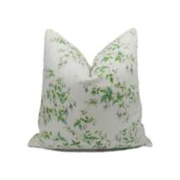 Colefax & Fowler - Fuchsia Silver/Leaf Delicate Floral Designer Cushion Cover Handmade Throw Pillow Luxury Home D??cor