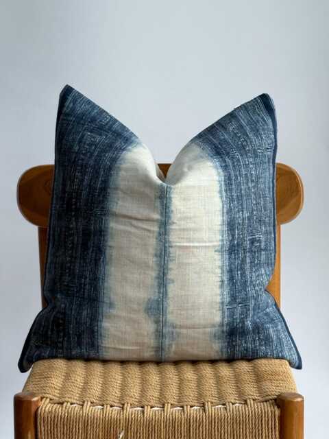 Vintage Hmong Hemp Pillow Cover Embroidered Boho Farmhouse Decor - image 1