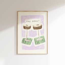 One More Espresso Martini Wall Print - Cocktail Poster Kitchen Art Drink Lover Bar Trendy Illustrated - thumbnail 1