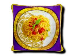 Spaghetti Scarf Pillow