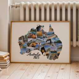 Australia Photo Collage Wall Art Display Ideas For Birthday Gift Personalized Travel Memory Frame Decoration Christmas - thumbnail 2