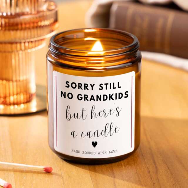 Sorry Still No Grandkids Candle Gift, Funny Gift For Mum, Mothers Day Fathers Scented Parents, Birthday - image 1
