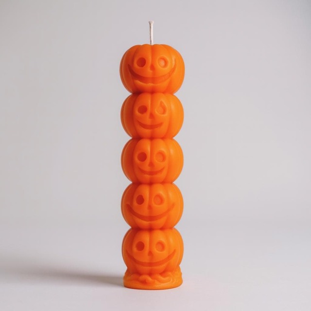 Tall Pumpkin Shaped Taper Candle, Pumpkin Spice Scented Candle, Halloween Candles, Autumn Candle Gift, Fall Decor, Hygge, Cosy Home Decoration - image 1