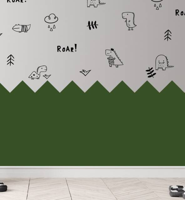 Triangle Edge Wall Stencil Mountain Paint Decor - image 1