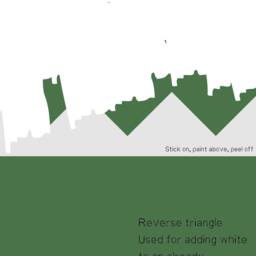 Triangle Edge Wall Stencil Mountain Paint Decor - thumbnail 3