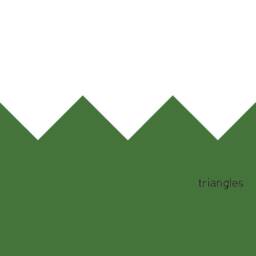 Triangle Edge Wall Stencil Mountain Paint Decor - thumbnail 2