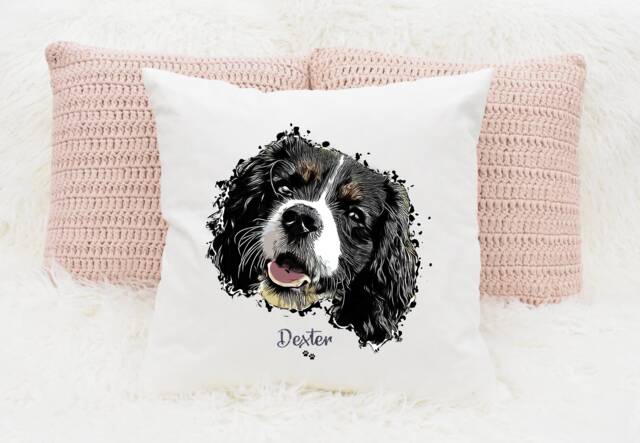 Personalized Pet Portrait Pillow Custom Dog Cushion, Lover Gift - image 1
